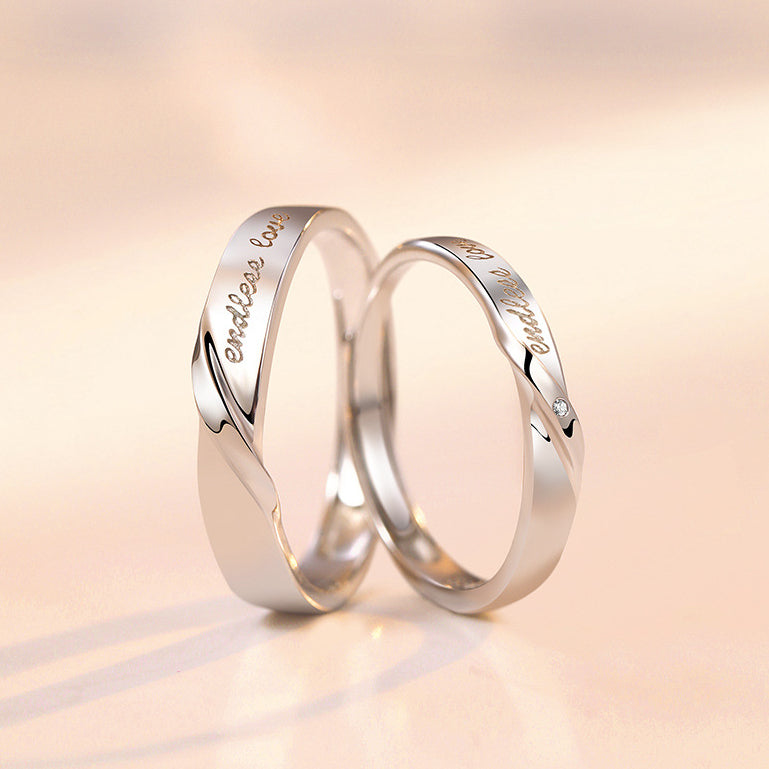 Endless Love Silver Couple Rings for Women