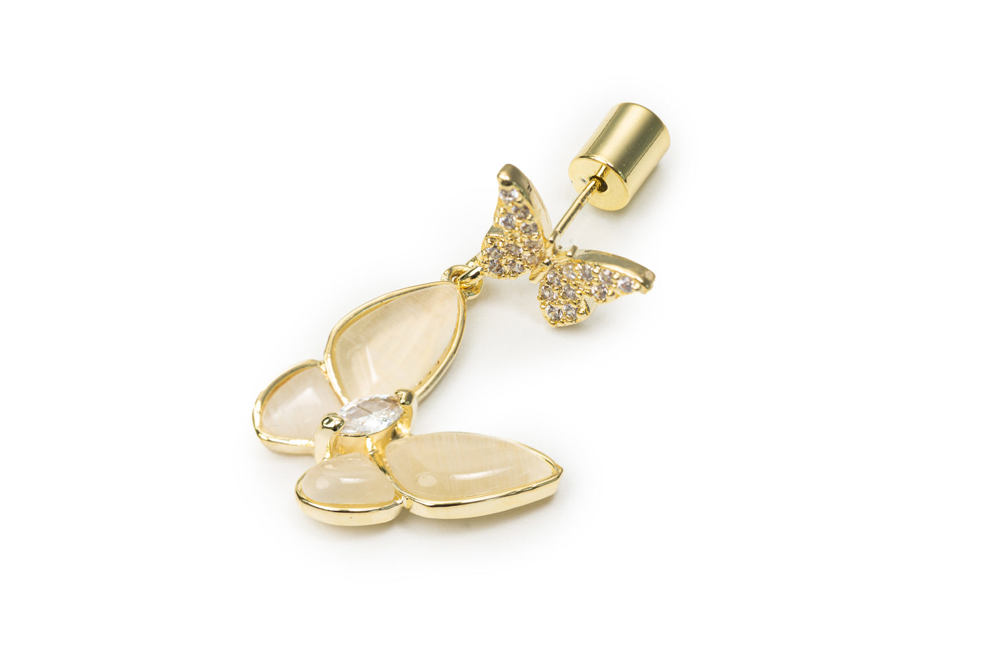 Little Butterfly Drop Earrings - Golden Drop Earrings for women