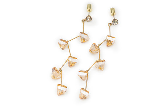 Brown Star Map Drop Earrings -Brown Drop Earrings for Women