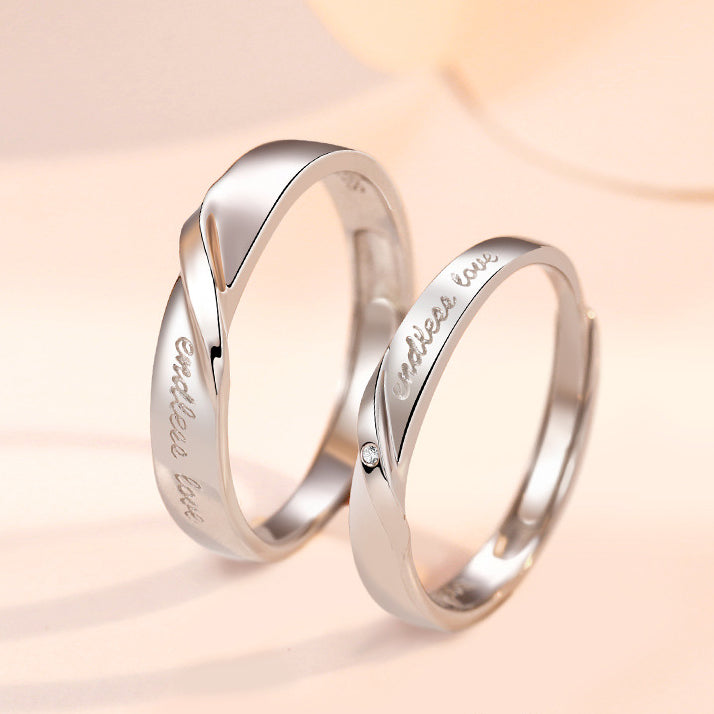 Endless Love Silver Couple Rings for Women