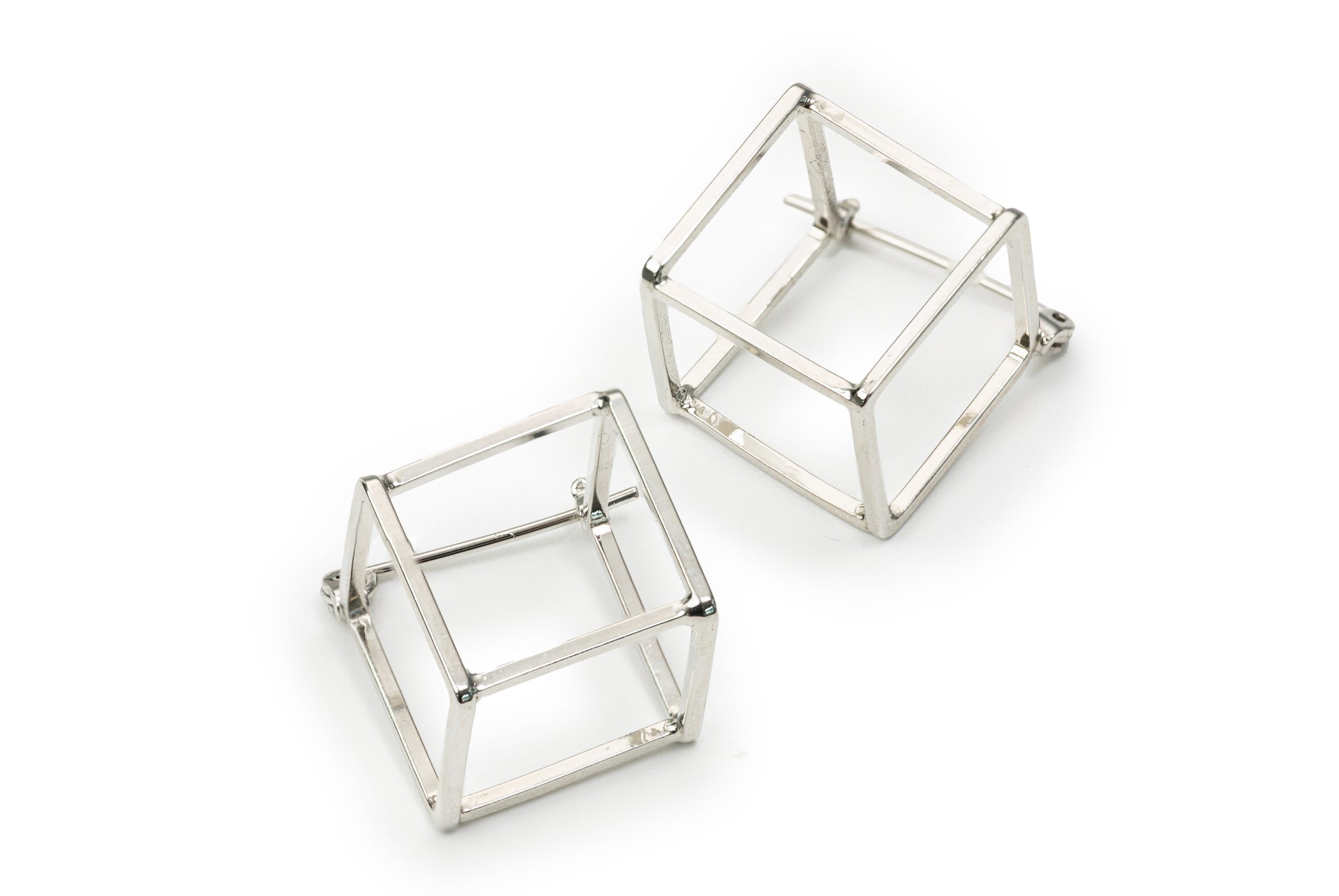 Planderful Siver Cube Drop Earrings