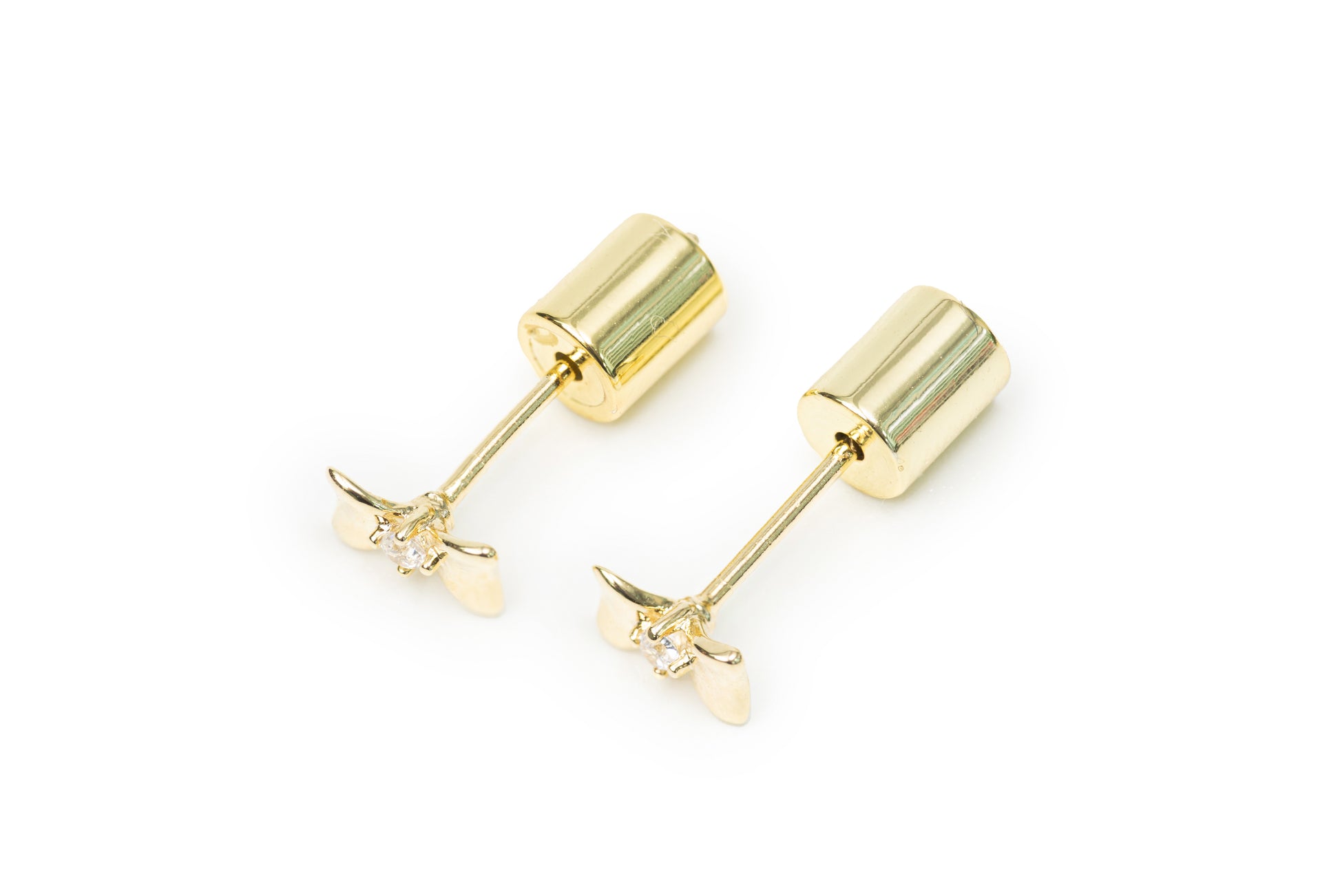 Golden Studs Pack - Golden Drop Earrings for Women(Bear, Flog and Bow)-Nap Earrings