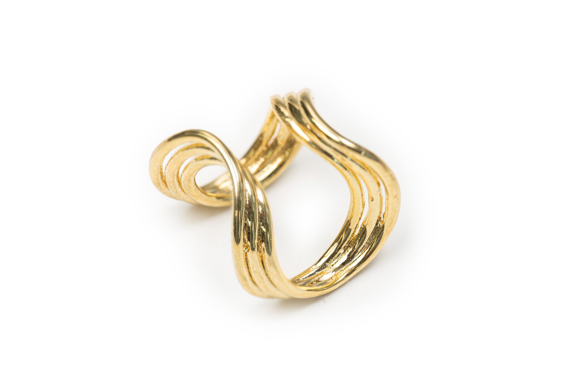 Planderful Golden Elite Curve Ear Clip - Golden Ear Clip for Women(Only One Not in Pair)