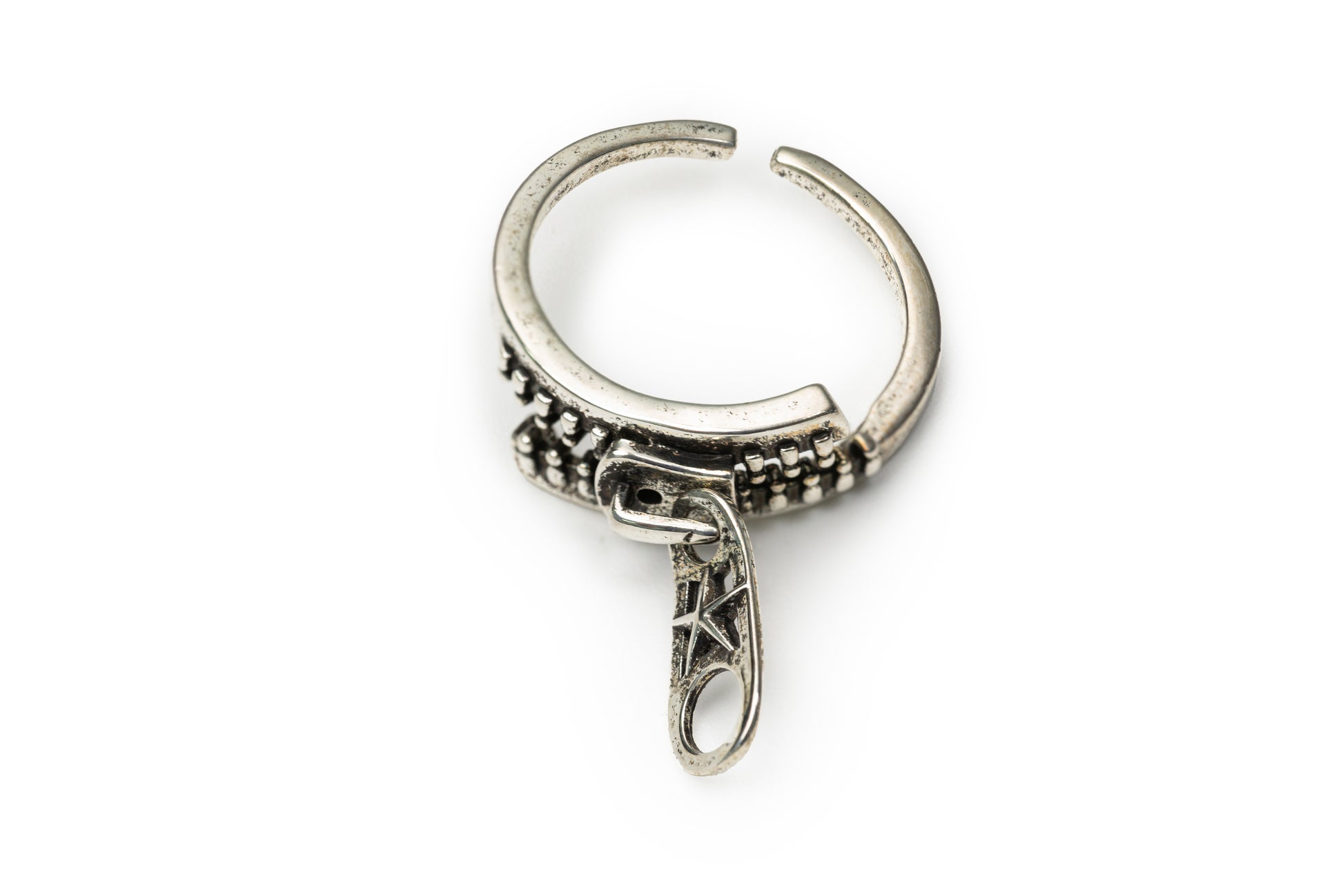 Planderful Classic Zip Ring -Silver Ring for Women