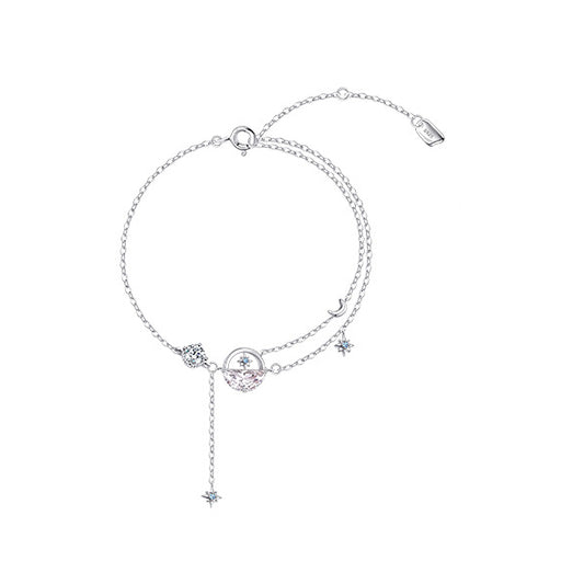Star Ocean with Zircon Silver Bracelet for Women