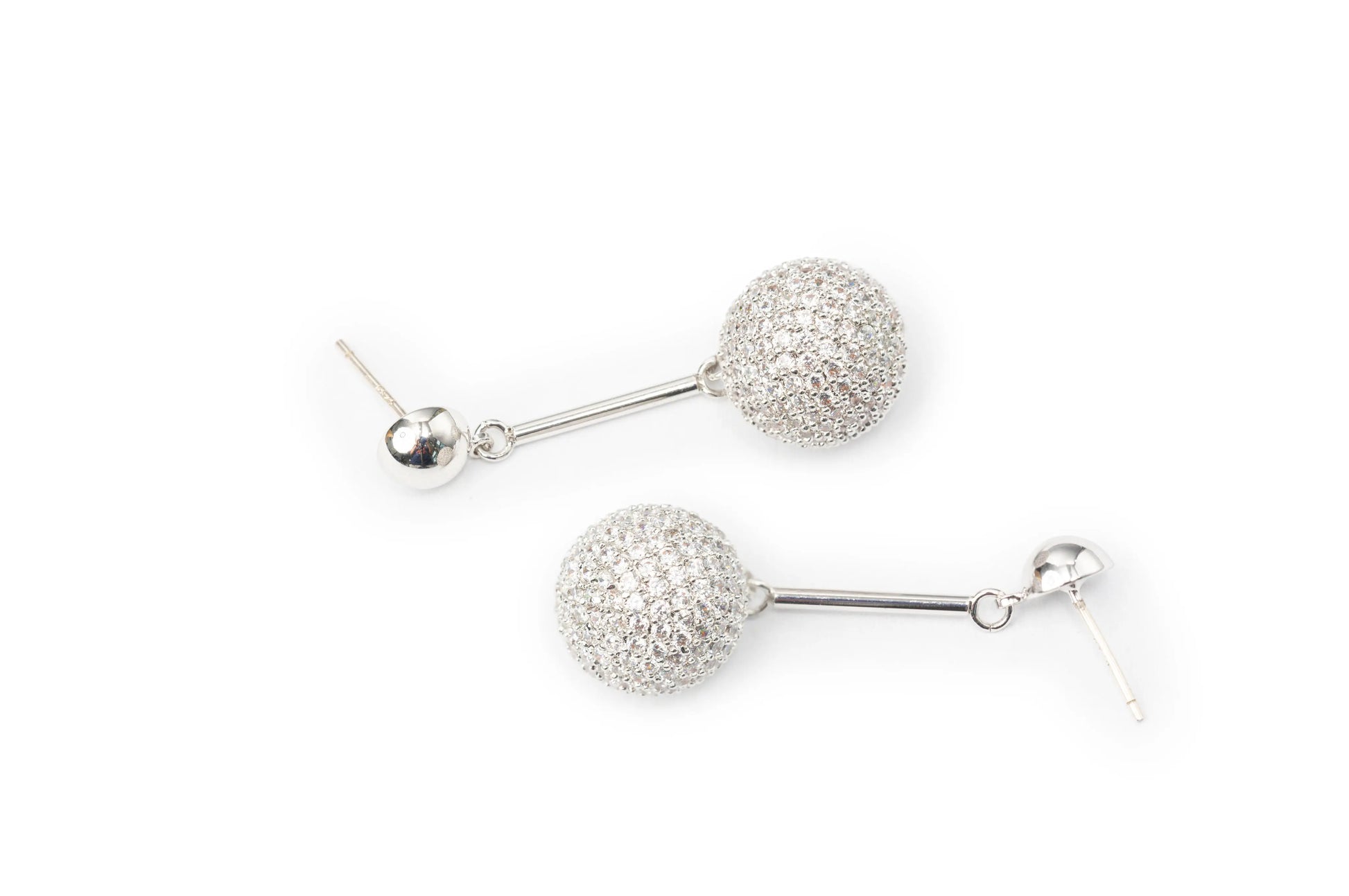 Galaxy Drop Hoop Charm - Silver Drop Earrings for Women