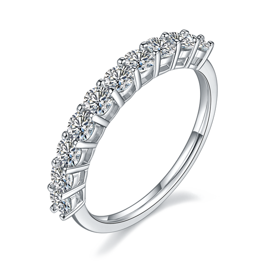 Moissanite Half Eternity Ring for Women