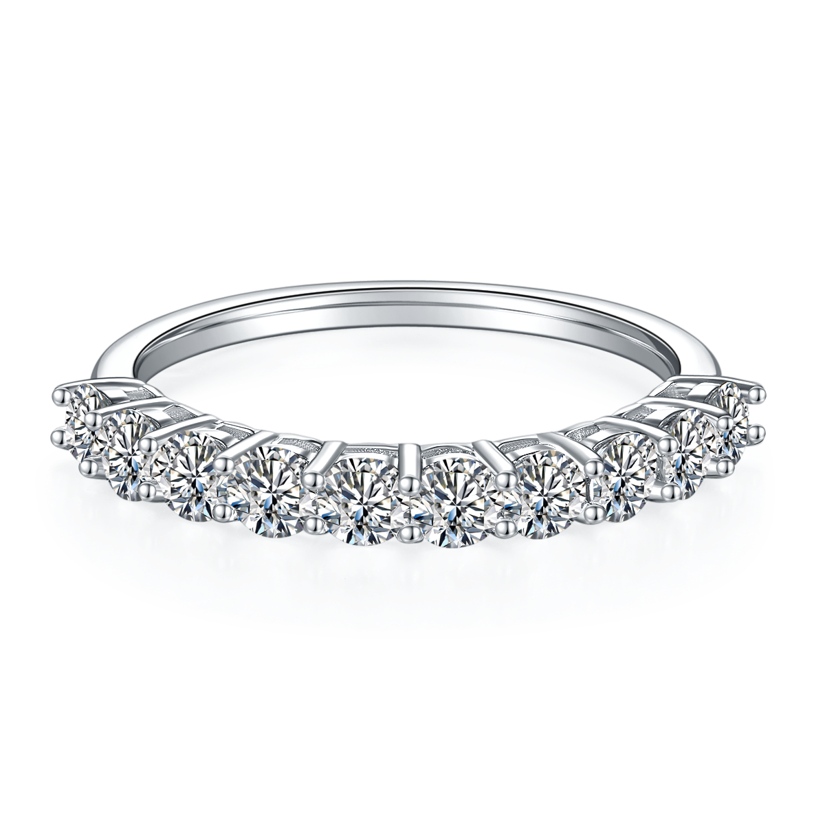 Moissanite Half Eternity Ring for Women