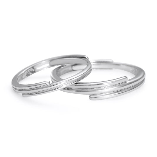 Lines Silver Couple Ring for Women