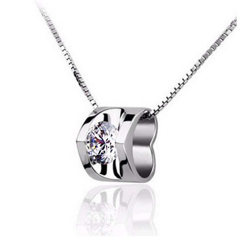 (Pendant Only) Valentine's Day Gift Eternity Love with Zircon Silver Pendant for Women