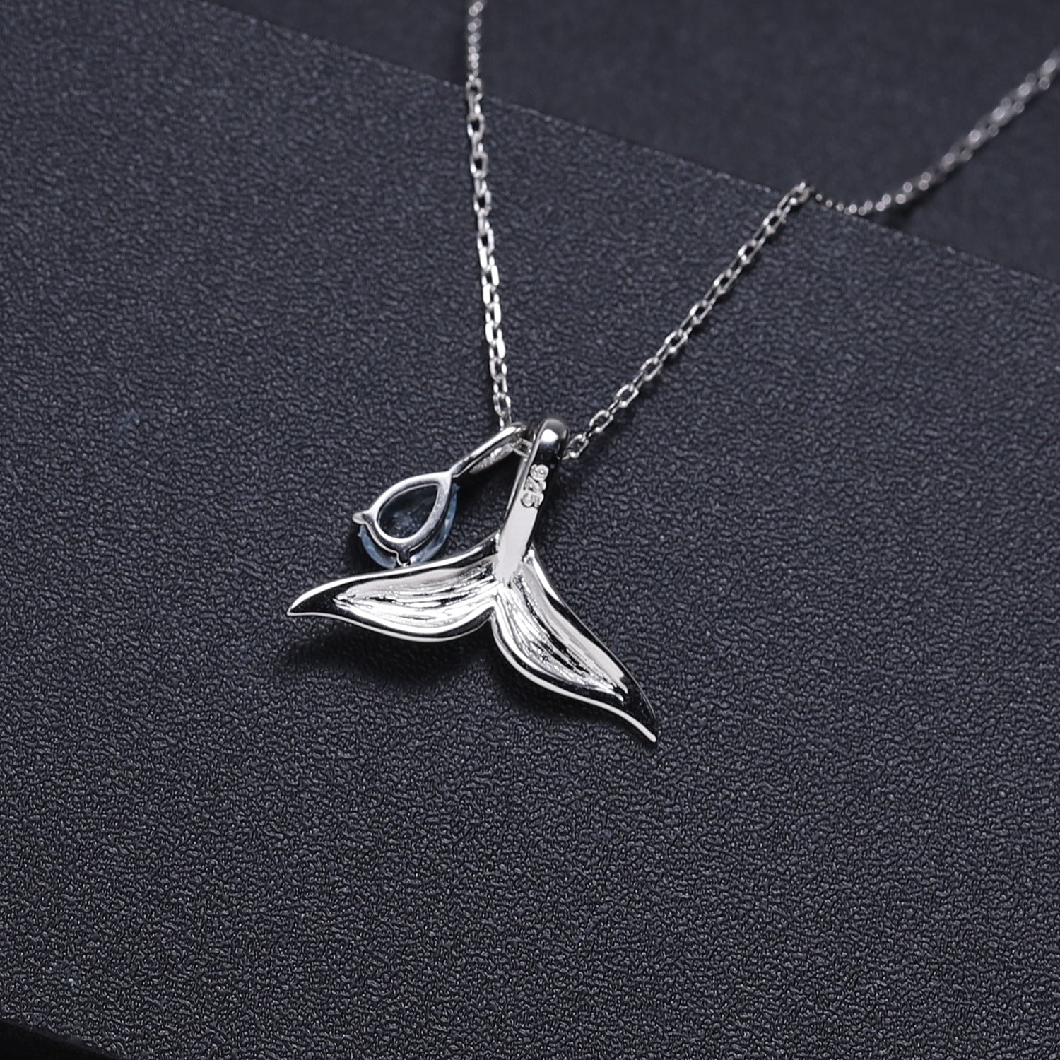 Whale Tail  Pendant Sterling Silver Necklace for Women