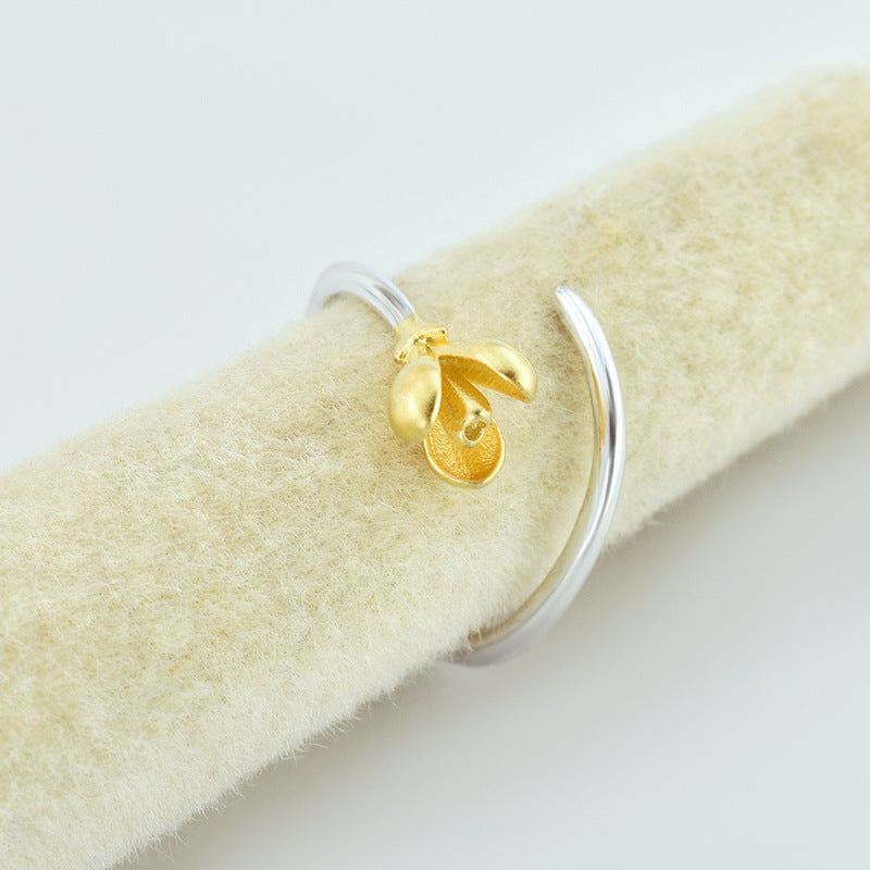 Magnolia Flower Silver Ring for Women