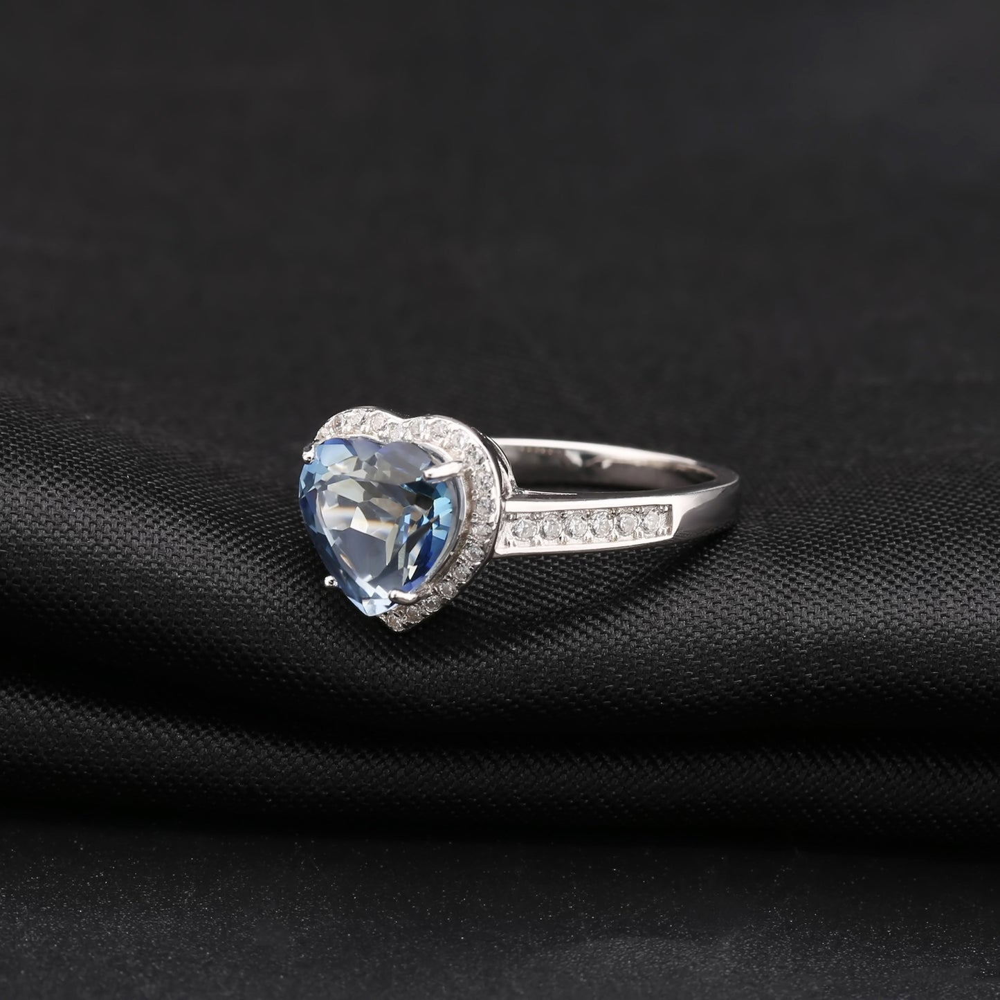 Luxury S925 Silver Natural Color Crystal Ring for Women