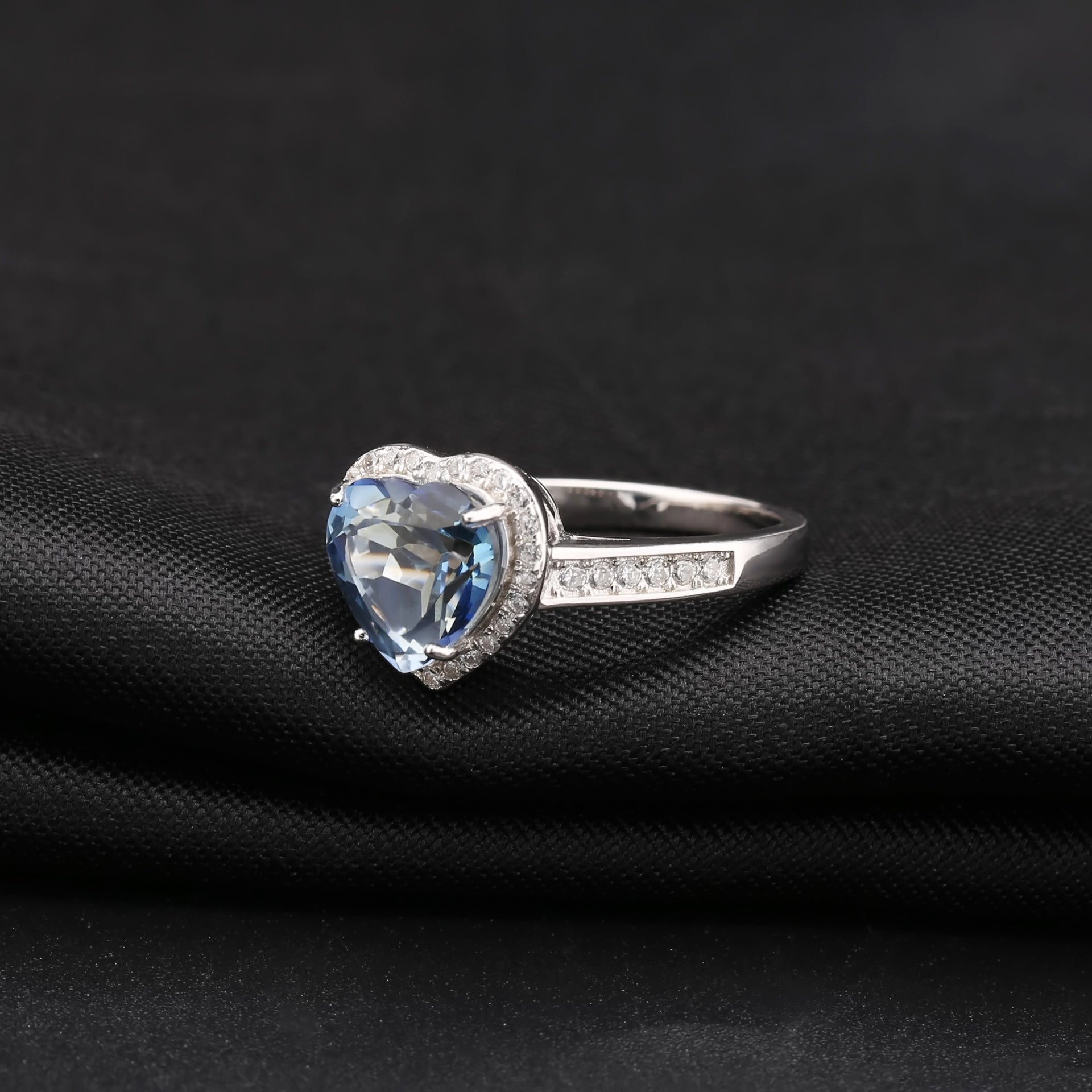 Luxury S925 Silver Natural Color Crystal Ring for Women