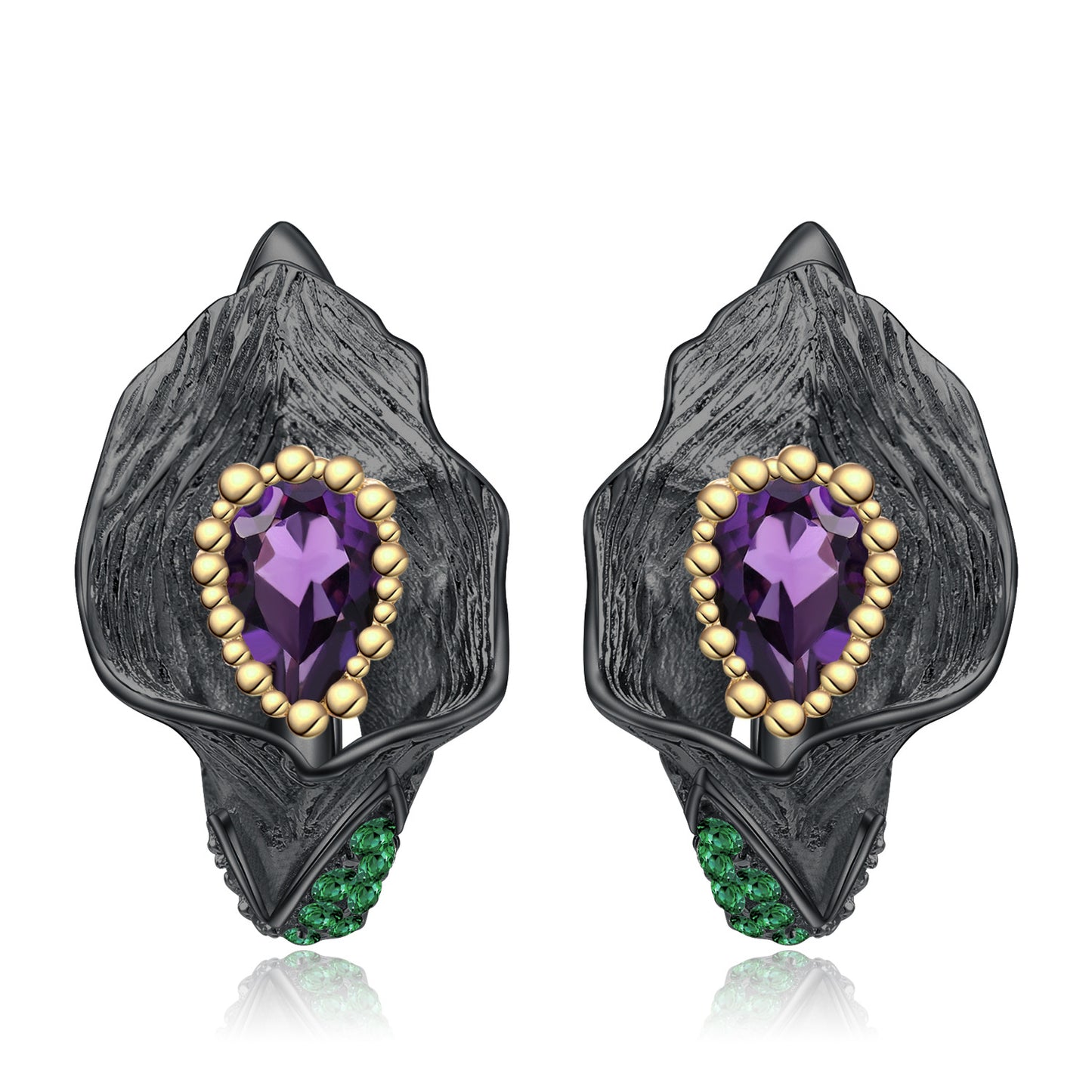 Italian Creative Flower Design Silver Studs Earrings for Women