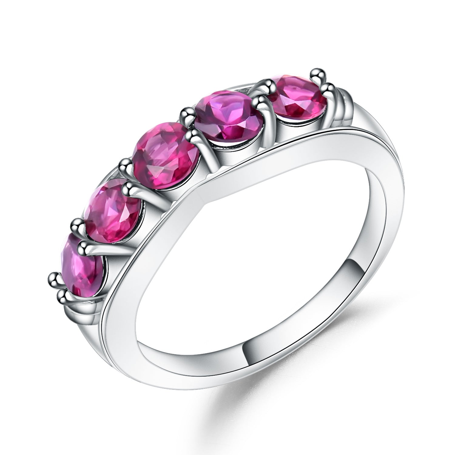 European Small and Simple Fashion Retro Rose Pomegranate S925 Silver Ring for Women