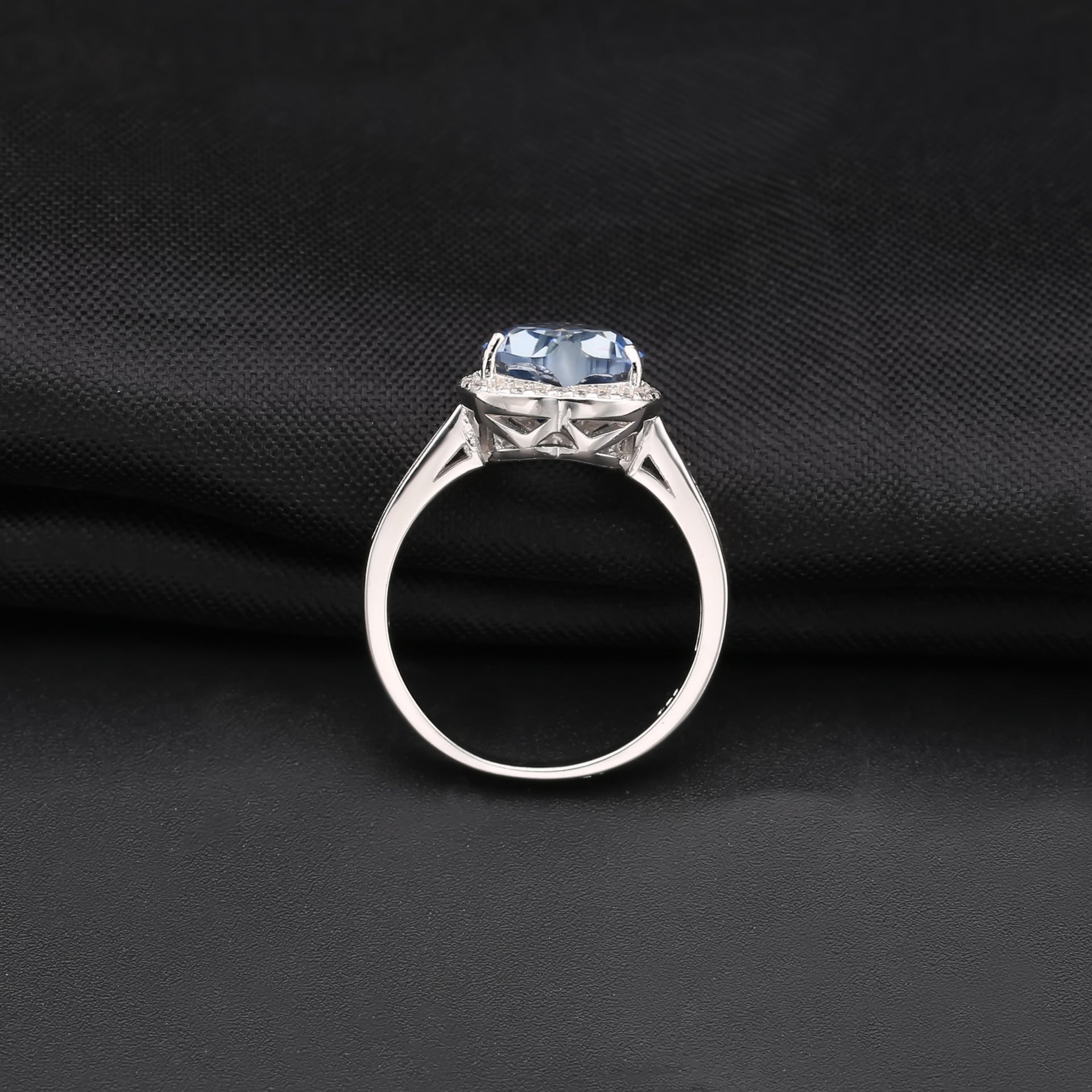 Luxury S925 Silver Natural Color Crystal Ring for Women
