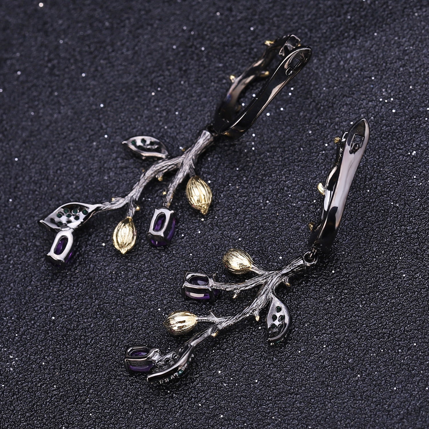 Vintage Design S925 Silver Treasure Drop Earrings for Women