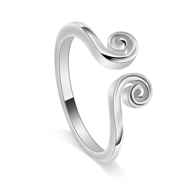 Head Hoop Design Silver Ring for Women