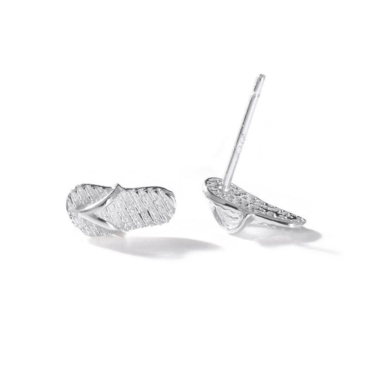 Mini Slippers Silver Stud Earrings for Women