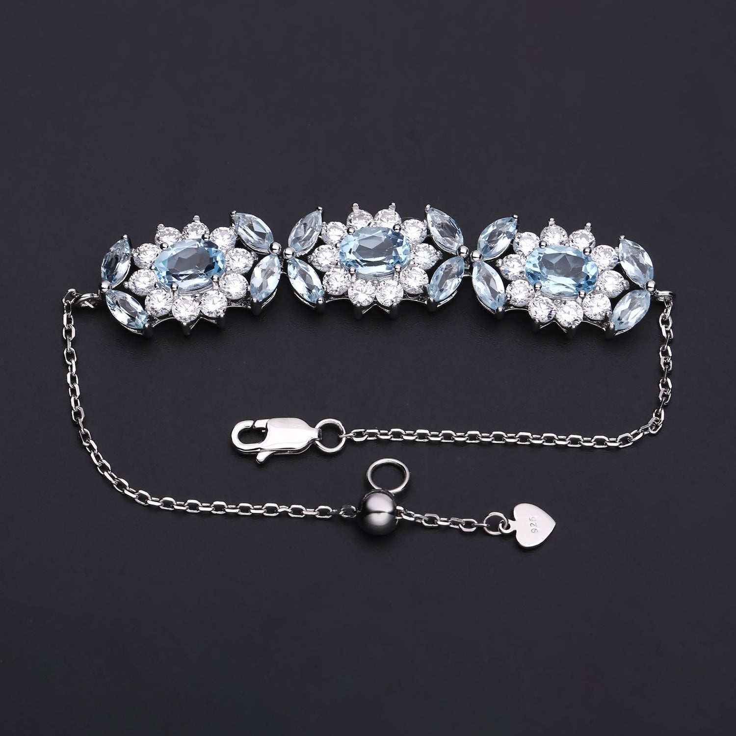 Princess Temperament s925 silver Crystal Bracelet for Women