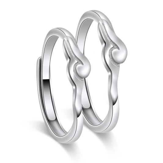 Romantic Cloud Silver Couple Ring