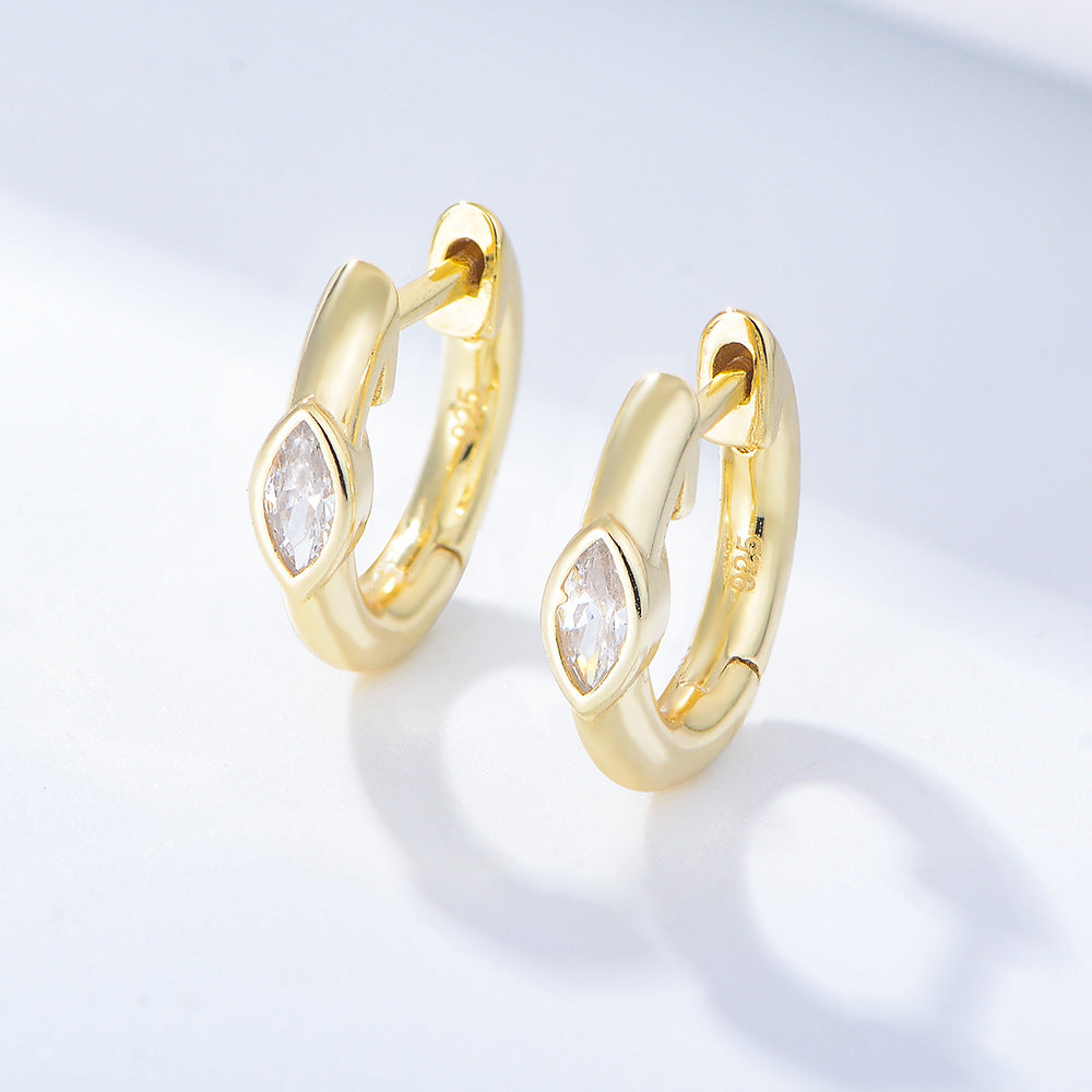 Marquise Zircon Sterling Silver Studs Earrings for Women