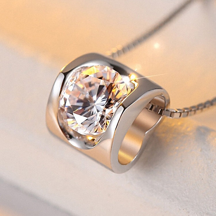 (Pendant Only) Valentine's Day Gift Eternity Love with Zircon Silver Pendant for Women
