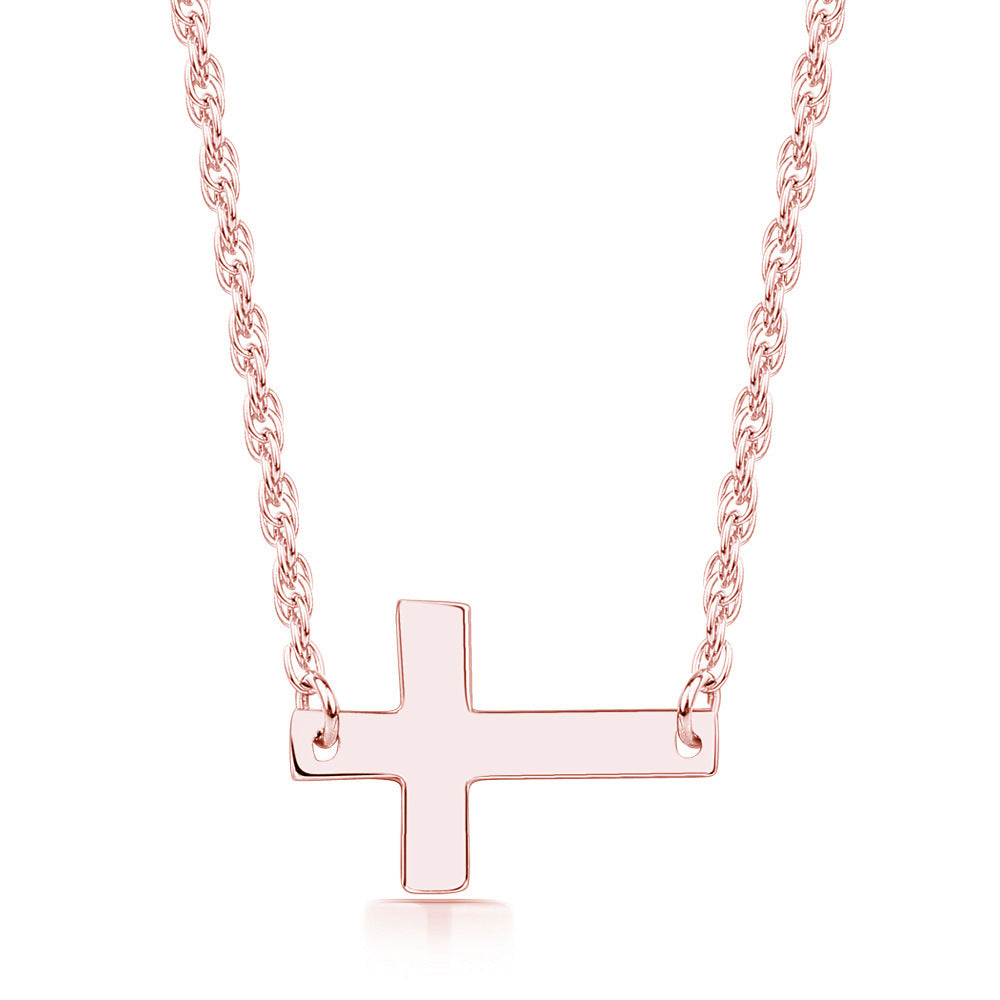 Cross Pendant Silver Necklace for Women