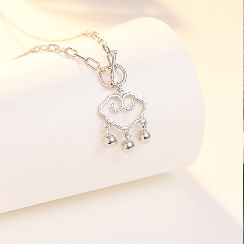 Hollow Wishes Lock Pendant Silver Necklace for Women