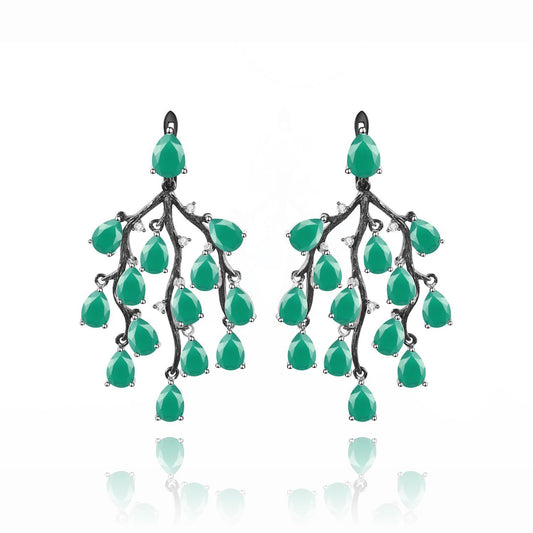 Weeping Willow Silver Drop Earrings for WomenWeeping Willow Silver Drop Earrings for Women