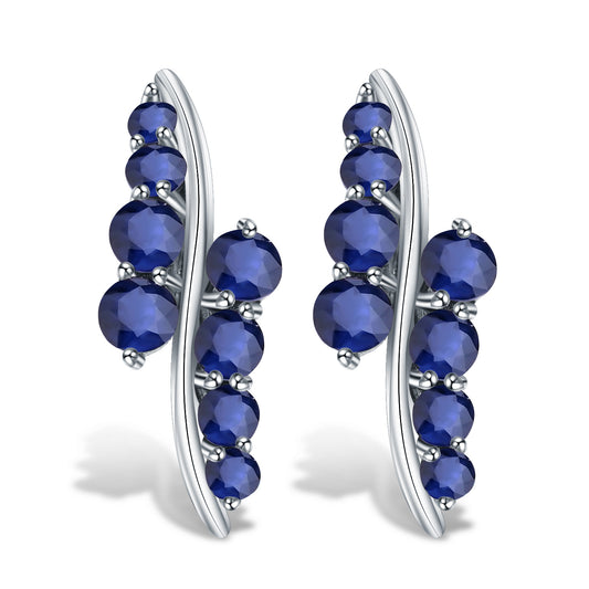 Natural Crystal Creative Beading Silver Studs Earrings for Women