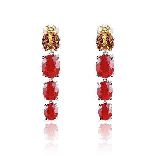 Beading Silver Drop Earrings for Women