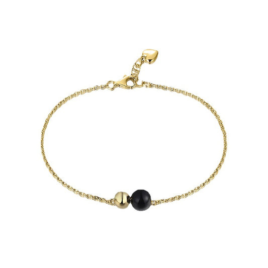 Black Agate Silver Bracelet for Women