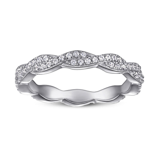 Zircon Twist Eternal Silver Ring