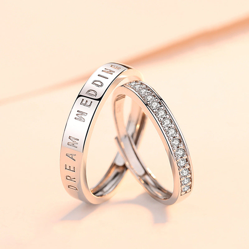 Eternity with Zircon Silver Couple Ring for Women