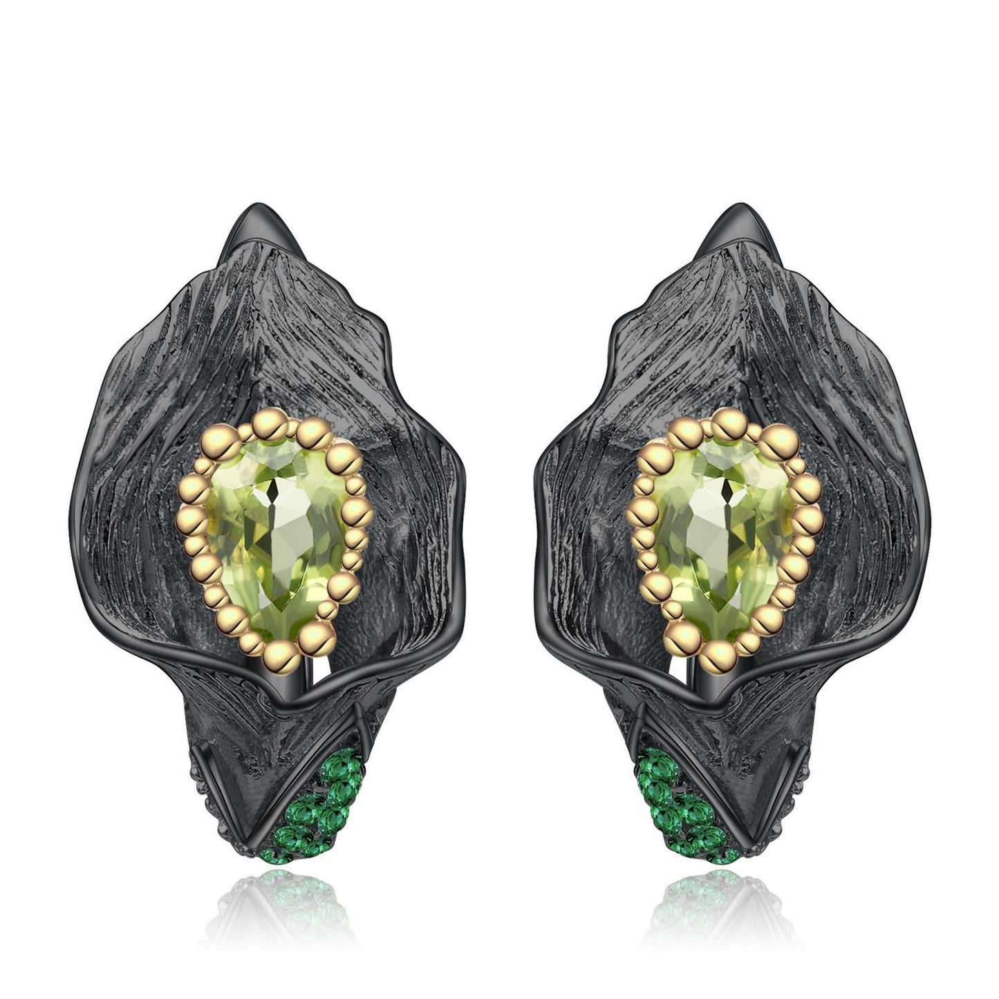 Italian Creative Flower Design Silver Studs Earrings for Women