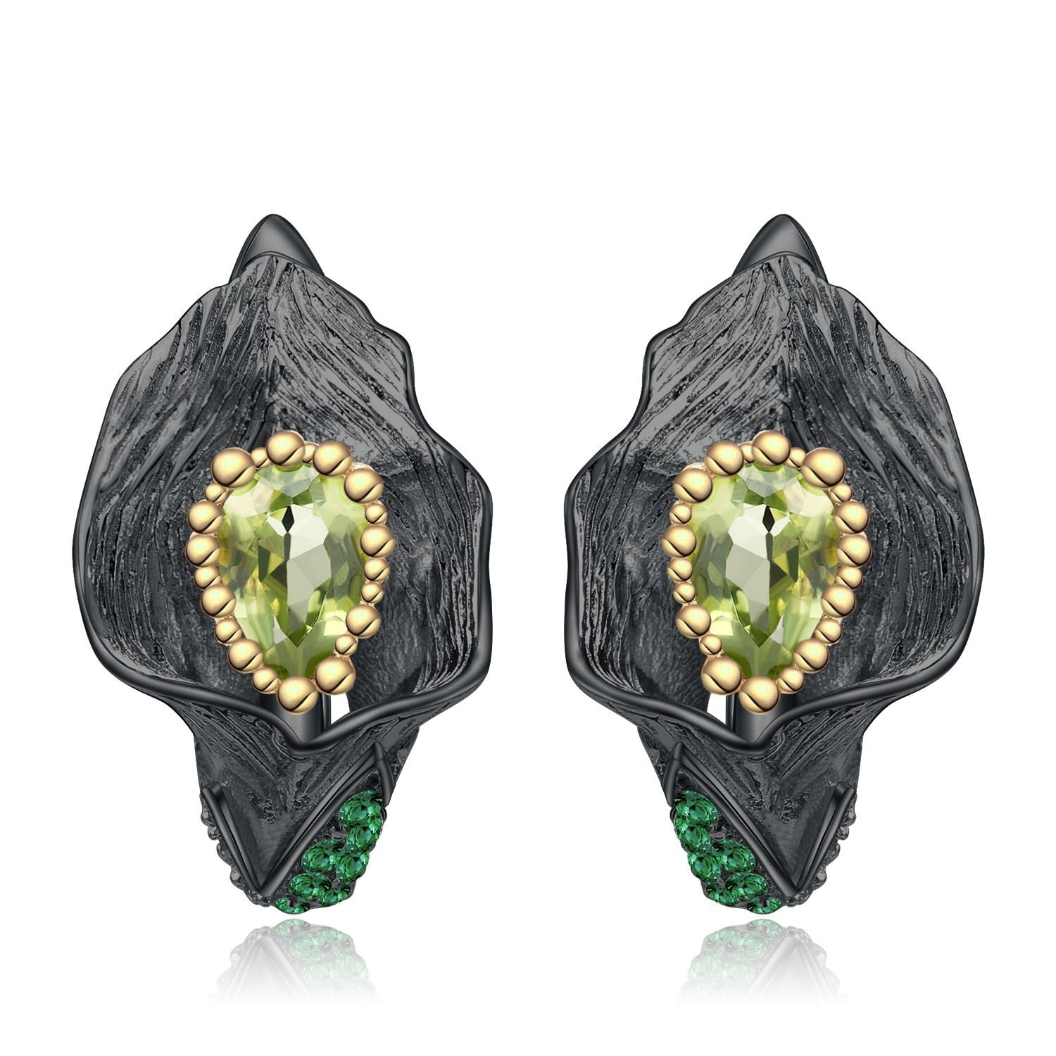 Italian Creative Flower Design Silver Studs Earrings for Women