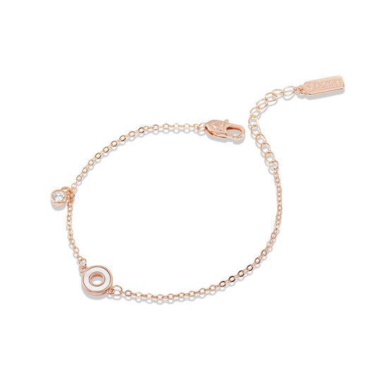 Mother of Pearl Circle Silver Bracelet for Women