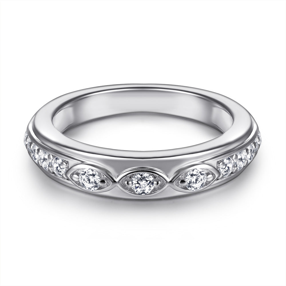 Marquise Shape with Zircon Silver Ring for Women