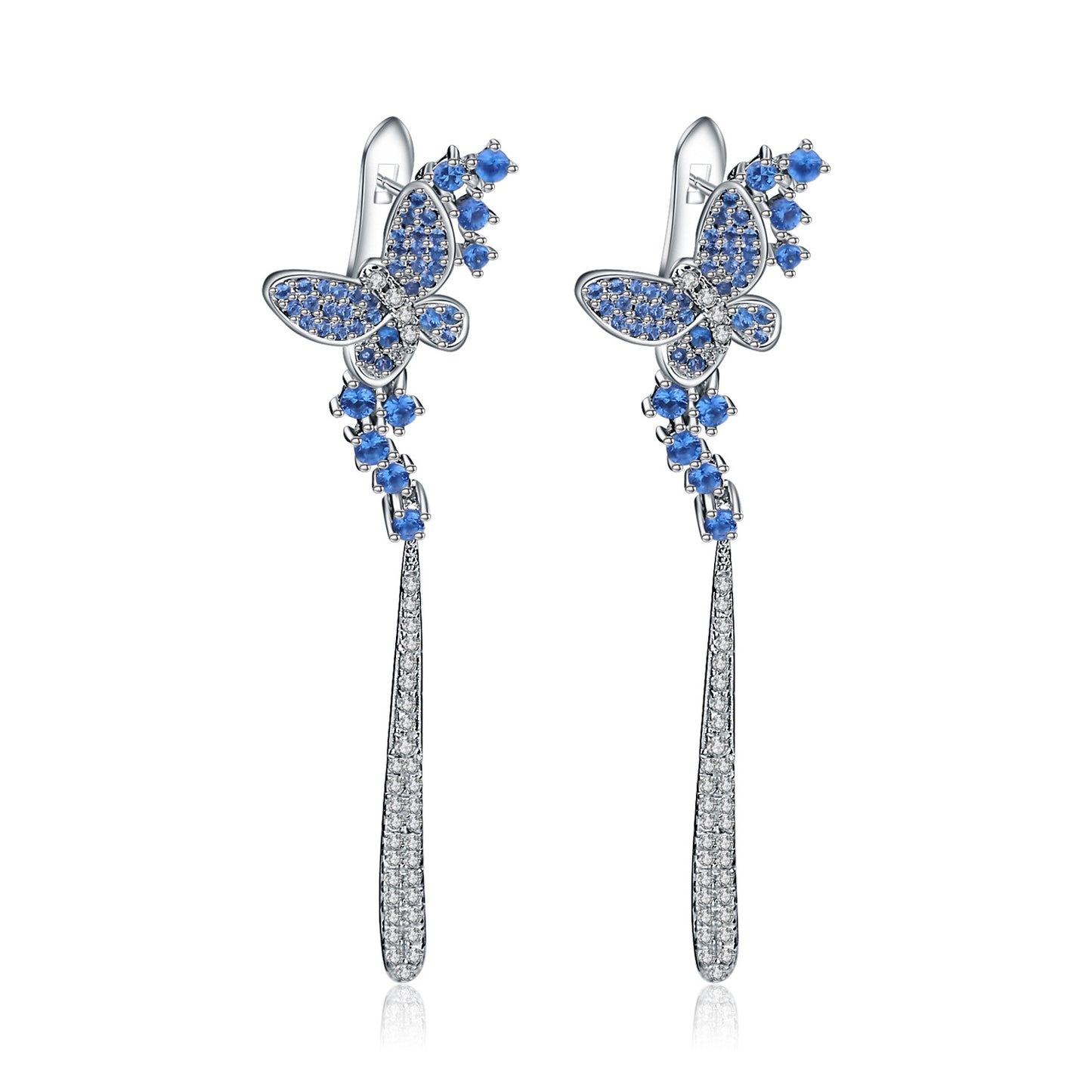 S925 Silver Gemstone Drop Earrings for Women