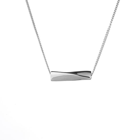 (Two Colours) Horizontal Bar Pendants 925 Silver Collarbone Necklace for Women