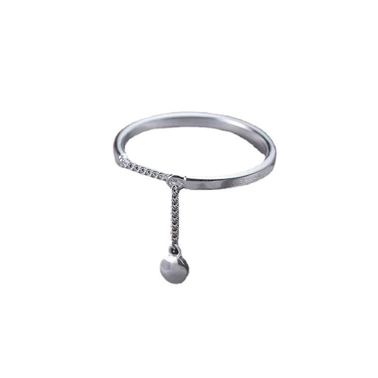 Tassel Chain Silver Ring