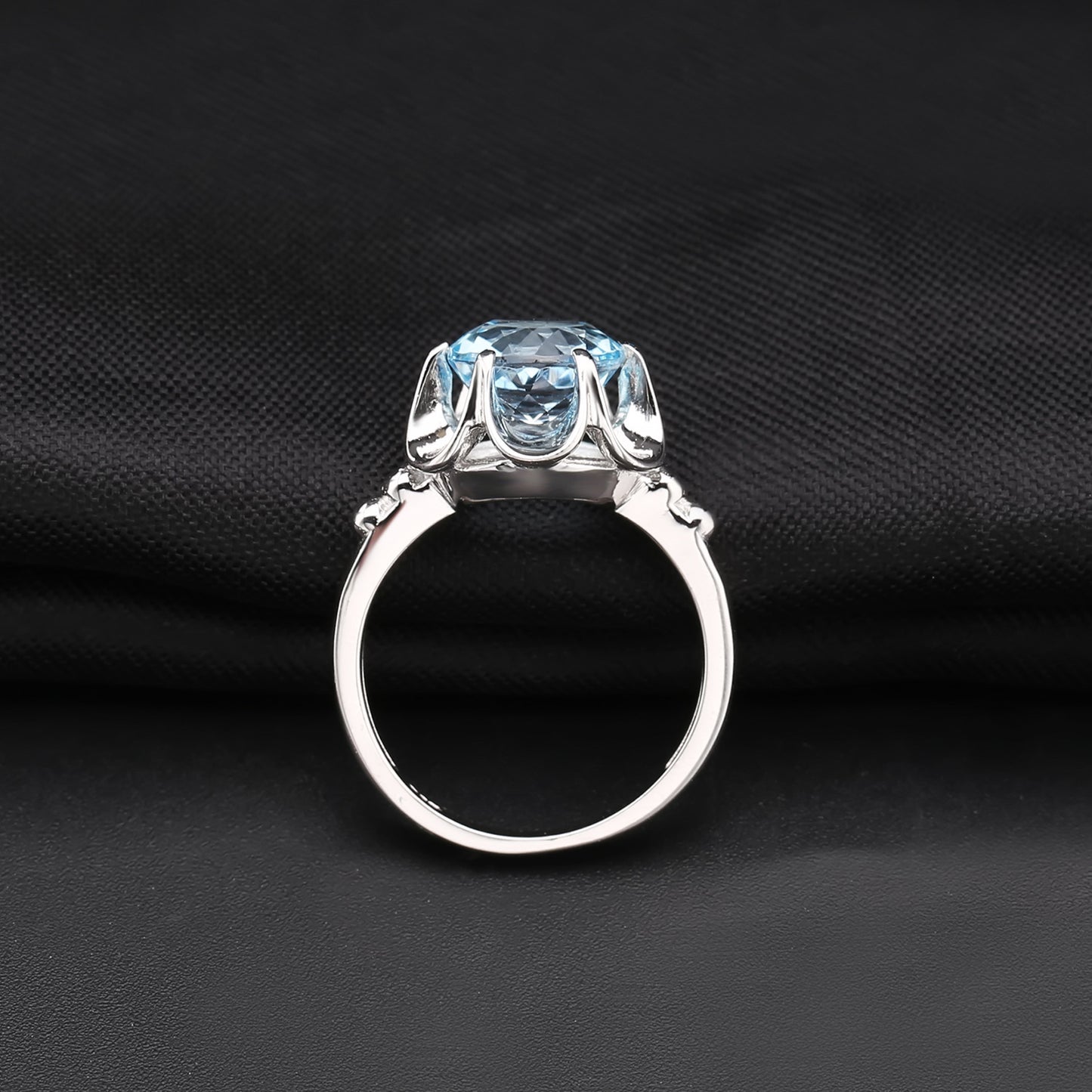 Fashion Luxury Natural Topaz S925 Silver Ring for Women