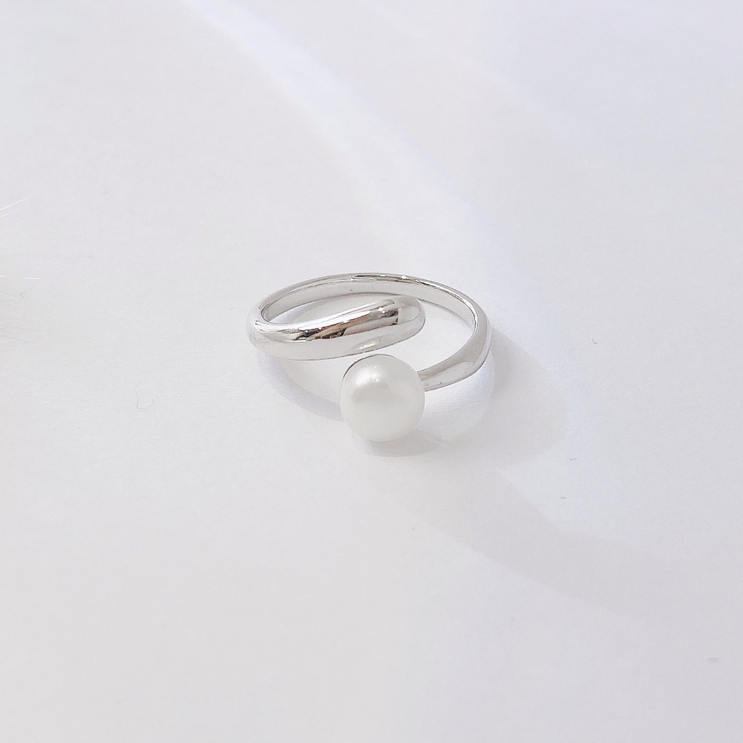 Natural Pearl Silver Ring for Women