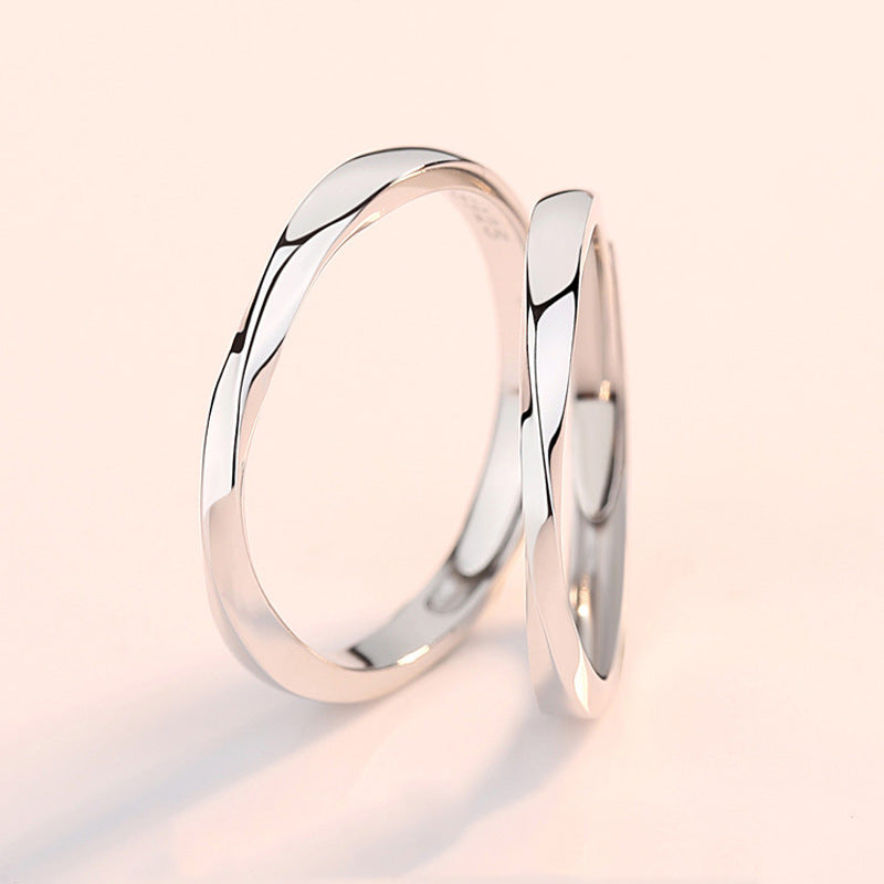 Mobius Ring Silver Couple Ring for Women