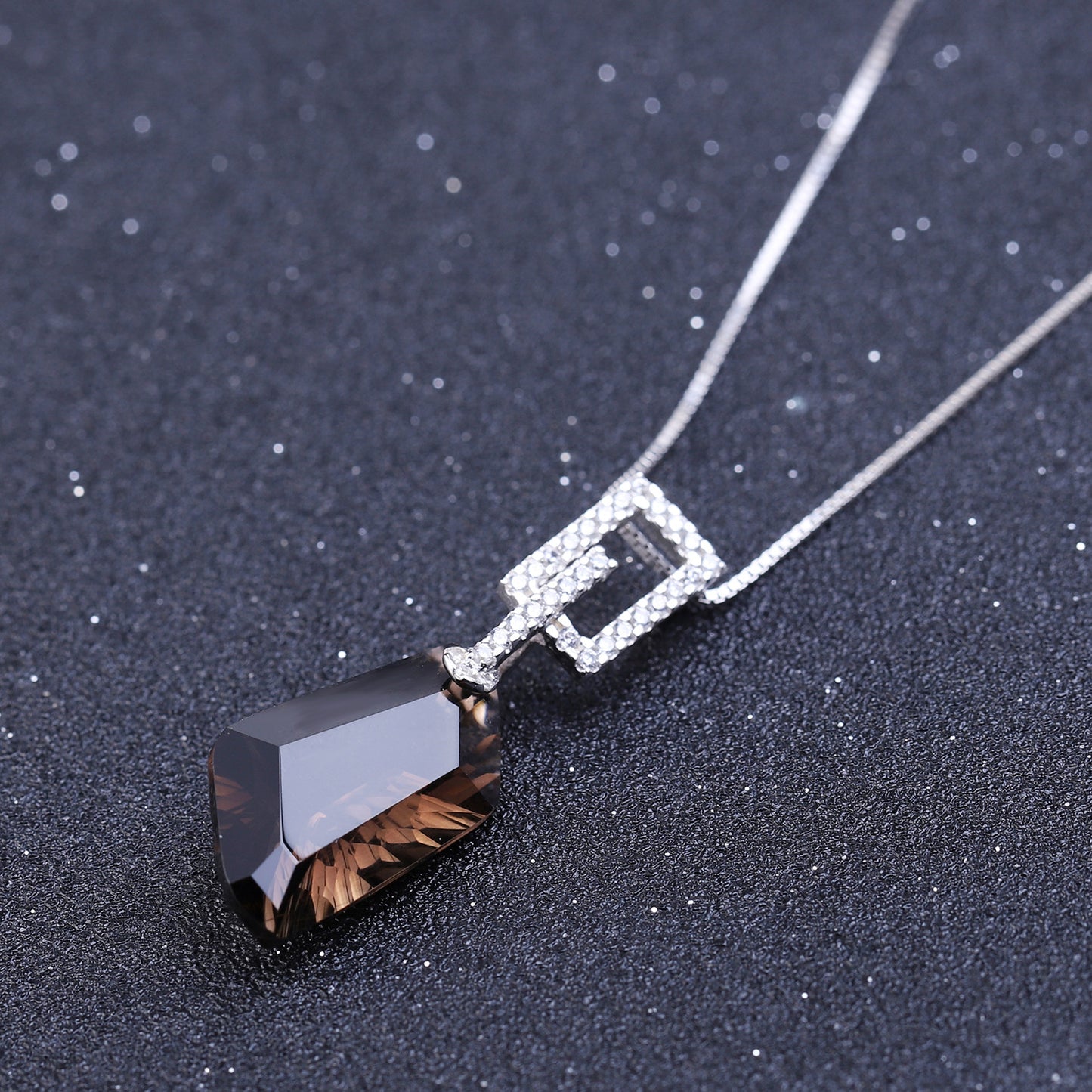 Crystal Special-shaped Pendant Silver Necklace for Women