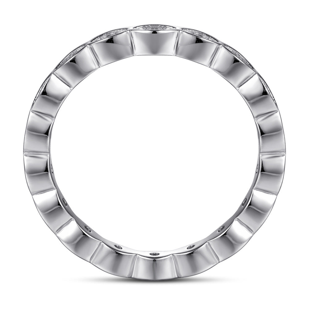 Beading Marquise Zircon Silver Ring for Women