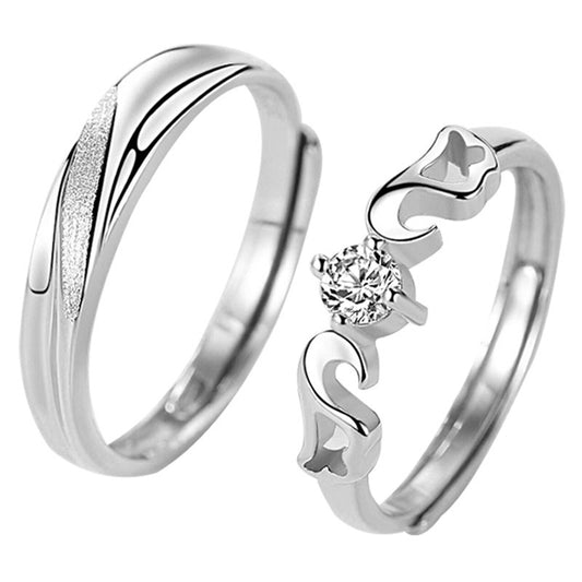 Angel Love Silver Couple Ring for Women