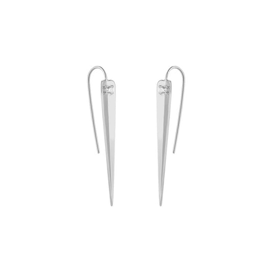 Circular Cone Silver Hook Earrings for Women